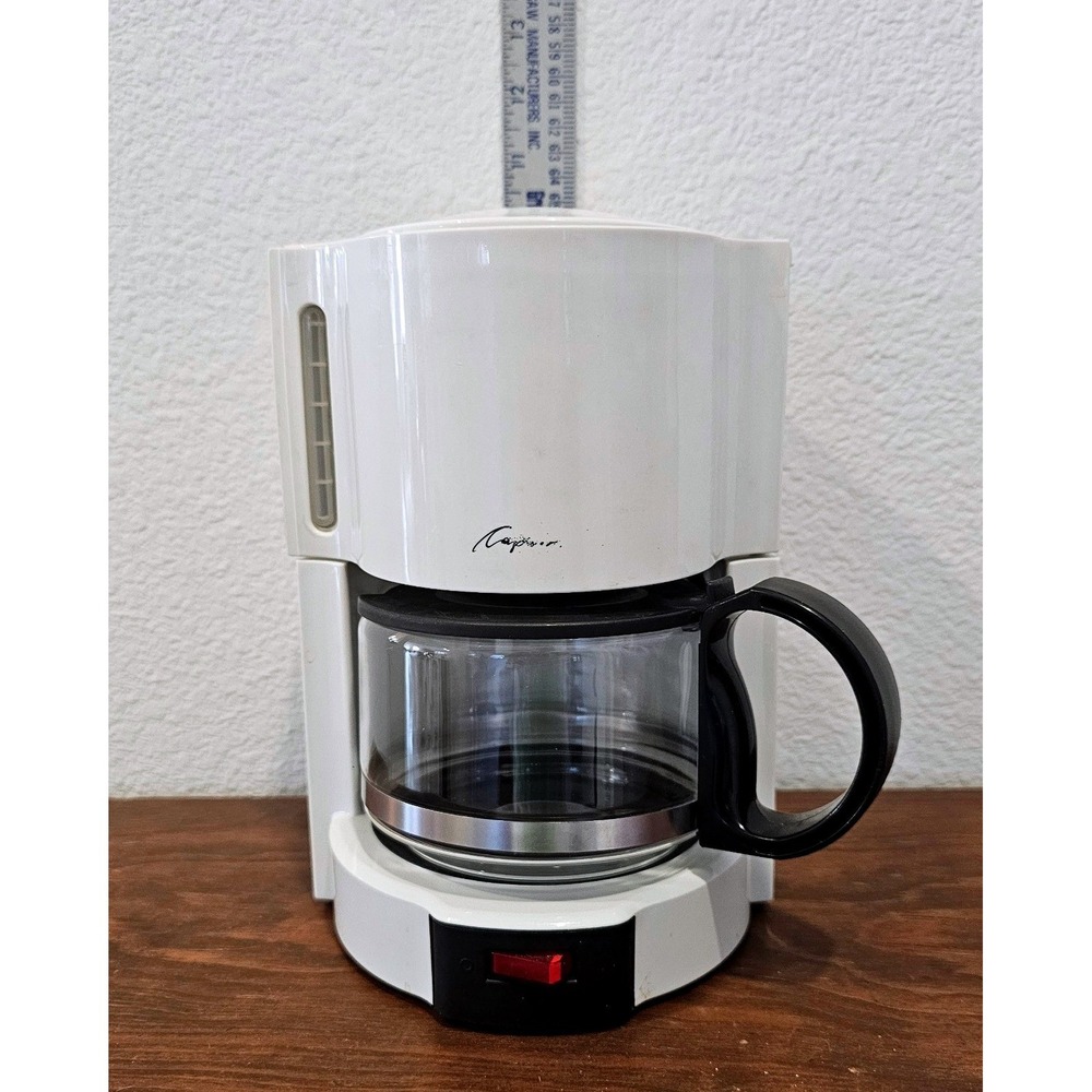 Vintage Capresso 5 Cup Drip Coffee Maker White with Melitta Filters Bundle